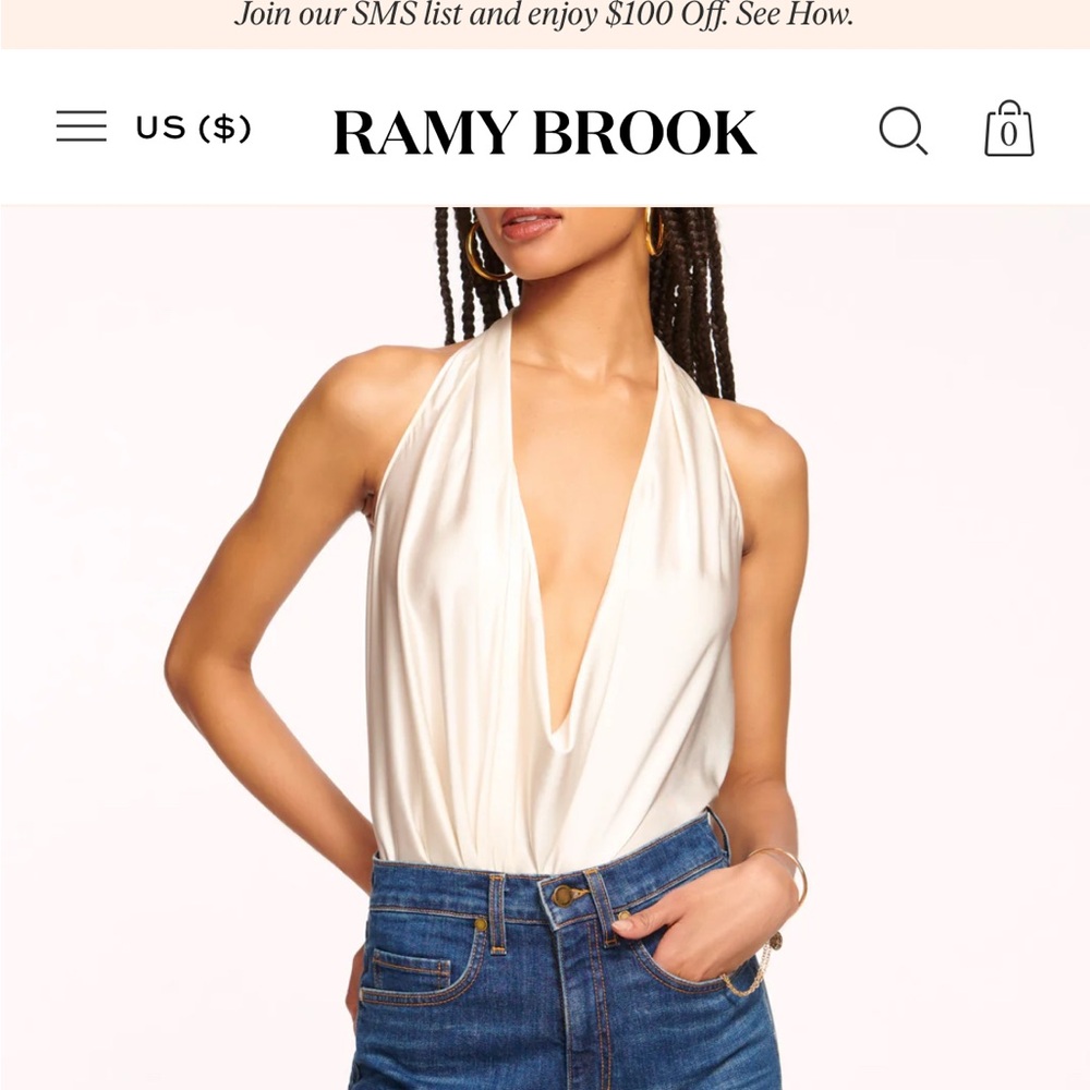 Ramy Brook 
Harriet Silk Halter Tank Top